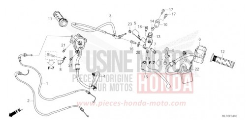 LEVIER DE GUIDON/COMMUTATEUR/CABLE CBR500RAR de 2024